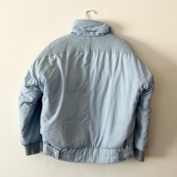 Vintage 1970s Obermeyer Women’s Dominique Powder Blue Goose Down Ski Jacket - Picture 2 of 11